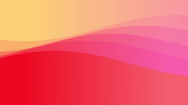 Colorful Gradient Red Waves Background Animation High Quality Footage — Stock Video