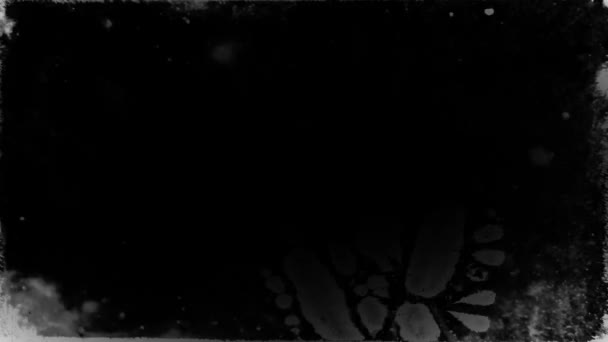 Old Damaged Abstract Grunge Surface Black Background Retro Vintage Effect — Vídeo de stock