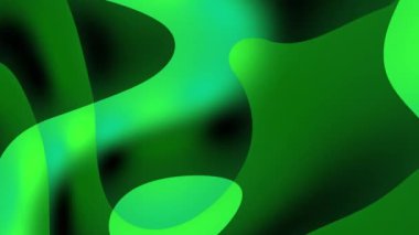 Yeşil desenli, dinamik, soyut bir arkaplan. Hipnotik ışıklar hareket ediyor. Yüksek kalite 4k görüntü