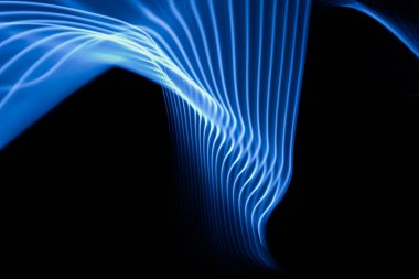 Teknoloji arka plan tasarım elementleri. Mavi neon çizgiler. Yüksek kalite fotoğraf