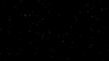 Siyah ekran üzerindeki toz parçacıkları atmosferi. Soyut arkaplan. Yüksek kalite 4k görüntü