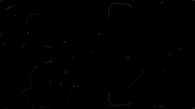 Doodle noise, dust and grain on old damaged film surface. Dynamic film rolling effect. 16mm, 35mm tape texture. Retro vintage effect of overexposed strips. 4K footage.