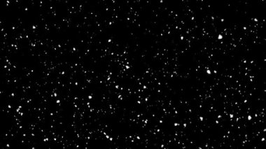 snow overlay, black background. Winter, slowly falling snow effect. High quality 4k footage