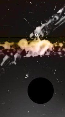 Dikey Makara Sinemasal Hasar Yığını, Grain, Kusur ve ışık sızıntısı ile üst üste koyuyor. Yüksek kalite 4k görüntü