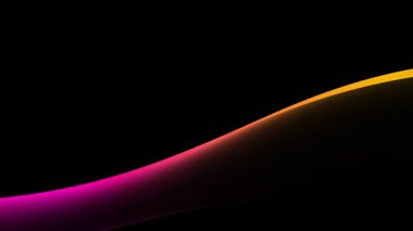 Değişik Gradyan Renklerle Dolu Değişik Soyut Dalga Tasarımı Siyah Arkaplan Karşısında Ayarlandı. Yüksek kalite 4k görüntü