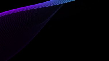 Soyut Dijital Çizgiler ve Dalgalar Bir Fütürist Efekt Oluşturuyor. Yüksek kalite 4k görüntü