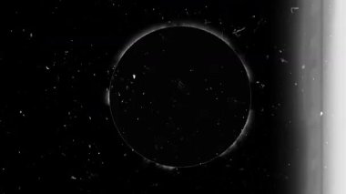 Grunge desenli Retro 4K Film Dönüşümü ve Kara Arkaplan Deliği Elementleri. Yüksek kalite 4k görüntü