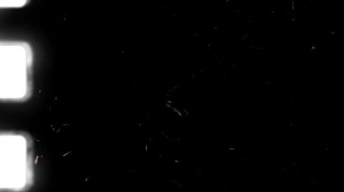 Eski Çerçeve Hasarı ve Gürültüsüyle Dusty Film Reel Overlay. Yüksek kalite 4k görüntü