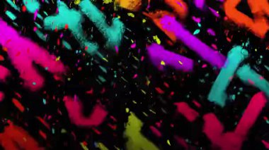 Moda Grunge Splash grafiti fırça çizgileri Neon Renkleri kaplama veya arka plan. Yüksek kalite 4k görüntü