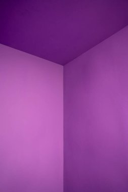 Canlı Mor Köşeli İç Tasarım Modern iç mekanlara çarpıcı ve sanatsal bir yaklaşım.
