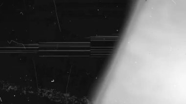 Eski film geçişleri. Siyah-beyaz Analog retro-dinamik sinematik Japon harflerine benziyor. Yüksek kalite 4k görüntü