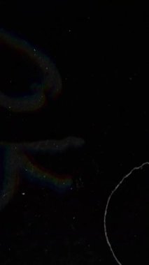 Dikey Makarna, Grunge Film Yanığı Toz ve Çiziklerle Örtülmüş. Yüksek kalite 4k görüntü