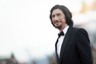 Venedik, İtalya - 31 Ağustos 2023 'te Venedik, İtalya' da düzenlenen 80. Venedik Uluslararası Film Festivali 'nde Adam Driver 