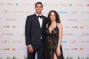 MILAN, ITALY - 16 Mayıs: Futbolcu Tijjani Reijnders ve Marina Reijnders 16 Mayıs 2024 tarihinde İtalya 'nın Milano kentinde düzenlenen 29..