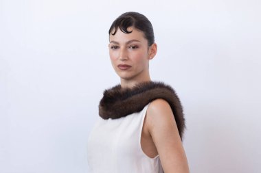 VENICE, İtalya - 29 Ağustos 2024 tarihinde Venedik, İtalya 'da düzenlenen 81. Uluslararası Film Festivali sırasında Ursula Corbero, 