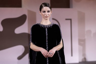 VENICE, İtalya - 29 Ağustos 2024 tarihinde Venedik, İtalya 'da düzenlenen 81. Uluslararası Film Festivali sırasında Mariana Di Girolamo, 