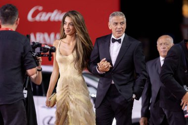 Amal Ramzi Alamuddin Clooney ve George Clooney, 1 Eylül 2024 'te Venedik Uluslararası Film Festivali sırasında Venedik, İtalya' da düzenlenen 