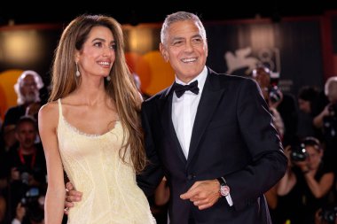 Amal Ramzi Alamuddin Clooney ve George Clooney, 1 Eylül 2024 'te Venedik Uluslararası Film Festivali sırasında Venedik, İtalya' da düzenlenen 