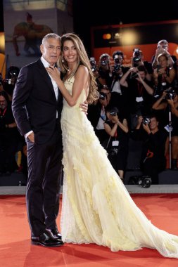 Amal Ramzi Alamuddin Clooney ve George Clooney, 1 Eylül 2024 'te Venedik Uluslararası Film Festivali sırasında Venedik, İtalya' da düzenlenen 