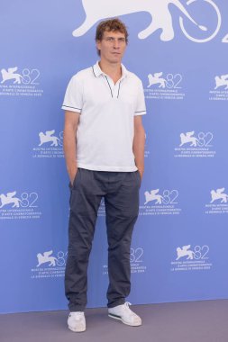 VENICE, ITALY - SEPTEMBER 06: Cedric Jimenez attends the photo-call of the movie 