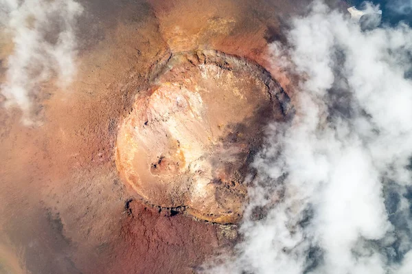 Tyatya Vulkán Kráter Légi Kilátás Kunashir Sziget Kuril Szigetek Oroszország — Stock Fotó