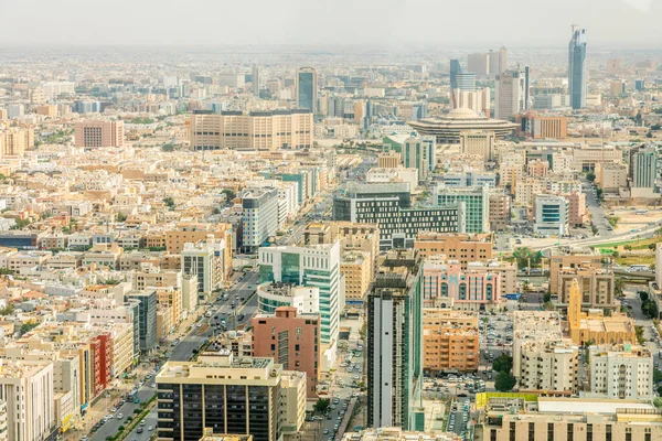 Luchtfoto Panorama Van Het Centrum Van Riyad Stad Riyad Saudi — Stockfoto