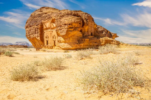Jabal Ahmar Tombs Carved Stone Ula Saudi Arabia — Stock Photo, Image