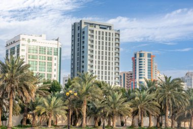 Juffair bölgesindeki modern binalar, Manama, Bahreyn