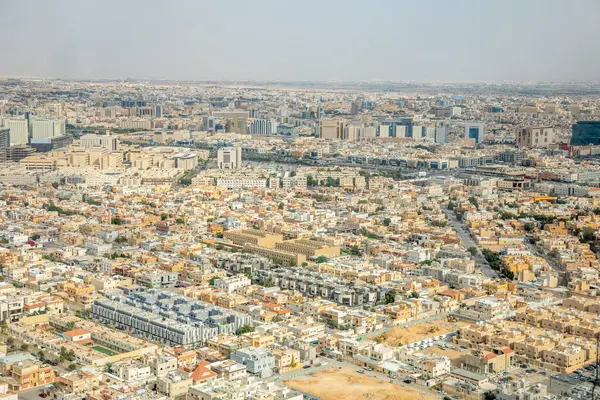 stock image Aerial panorama of residential district of Riyadh city, Al Riyadh, Saudi Arabia
