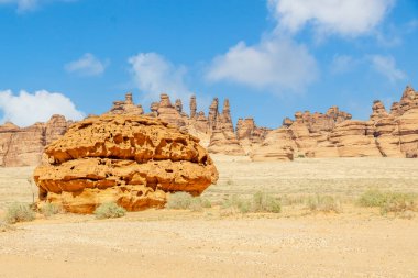 Hegra, El Ula, Suudi Arabistan 'daki çöl kayalıkları oluşumları.