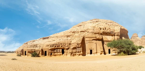 Jabal Banat Complex Van Nabataean Graven Hegra Ula Saudi Arabië — Stockfoto