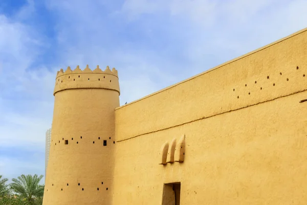 Башня Стены Крепости Масмак Район Каср Аль Хакм Аль Рияд — стоковое фото