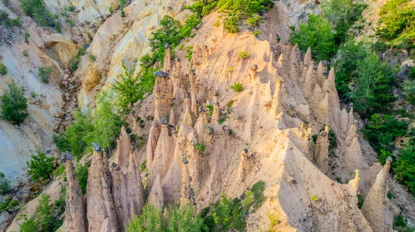 Davolja Varos Βουνά Του Διαβόλου Ασυνήθιστοι Πύργοι Σχηματισμού Βράχων Διάβρωσης — Φωτογραφία Αρχείου