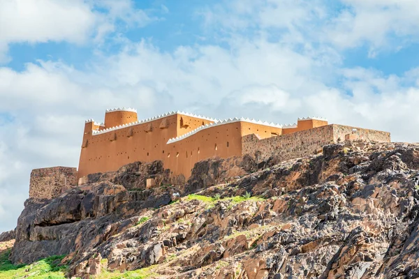 Arabian Aarif Fortress Walls Towers Standing Hill Hail Saudi Arabia Stock Photo