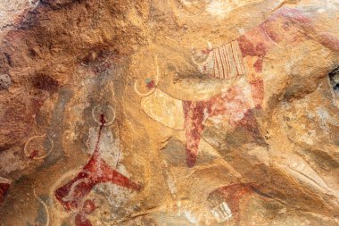 Eski kabile rock sanat eserleri ilkel inekler, Laas Geel, Maroodi Jeex, Hargeisa, Somaliland