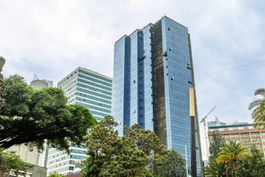 Etiyopya başkenti Addis Ababa, Etiyopya 'nın merkez iş bölgesinin modern şehir merkezindeki gökdelenleri