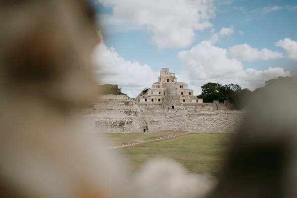 Etzn mayan ruin in Campeche, Yucatn Mexico. Popular tourist attractiondestination