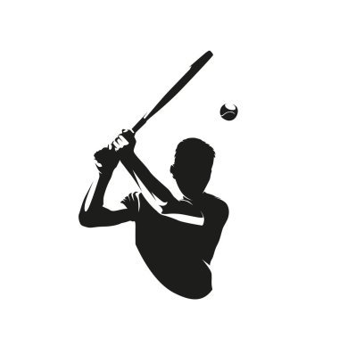 Tenis oyuncusu, izole vektör silueti. Tenis yüksek konstrast logosu, spor klipleri