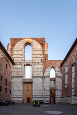 Siena, Italy 02 June 2022 Famous View Point Facciatone seen from Cathedral of Siena