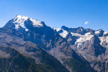 Furkelhuette, Trafoi, İtalya 'dan Ortles Dağı' na panoramik manzara. 