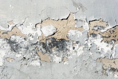 Gri boya arka planda siyah çatlaklar. Çizik dokusu. Grafik tasarımı için beyaz ve siyah grunge beton duvar deseni.
