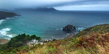 Pena Furada Bakış Açısı, Ortigueira, La Coruna, Galiçya, İspanya, Avrupa