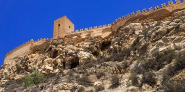 Monumental Complex of Alcazaba of Almeria, Castle and Walls of Cerro of San Cristobal, 15-16th Century Castle, Almeria, Andalucia, Spain, Europe