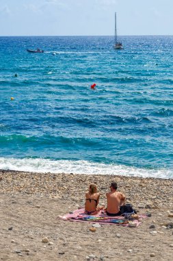 Beach of Las Negras, Las Negras Village, Cabo de Gata-Nijar Natural Park, UNESCO Biosphere Reserve, Hot Desert Climate Region, Almeria, Andalucia, Spain, Europe