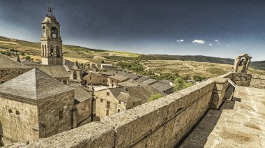 View fron the Castle-Palace of the Counts of Benavente, Castle of Puebla de Sanabria, 15th Century Spanish Cultural Property, Spanish Goods of Cultural Interest, Puebla de Sanabria, Zamora, Castile and Leon, Spain, Europe