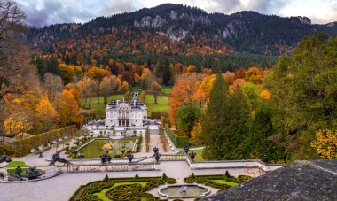 Linderhof Palace, 19th Century Rococo Style, Oberammergau, Bavaria, Germany, Europe
