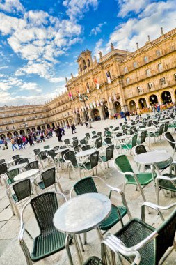 Main Square, Baroque Style, 18th century, Traditional Architecture, Salamanca, UNESCO World Heritage Site, Castilla y Leon, Spain, Europe