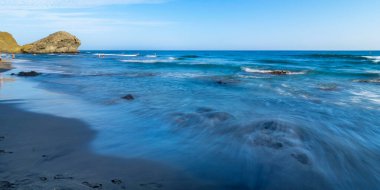 Mnsul Plajı, Cabo de Gata-Nijar Doğal Parkı, UNESCO Biyosfer Rezervi, Sıcak Çöl İklim Bölgesi, Almerya, Endülüs, İspanya, Avrupa
