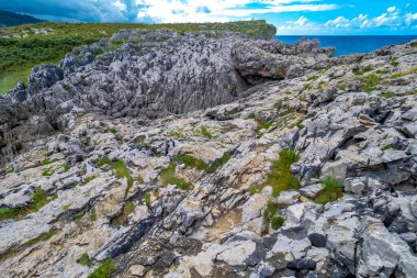Doğal Anıt Kompleksi Cobijeru, Cobijeru Plajı, Las Acacias Plajı, Llanes, Asturias, İspanya, Avrupa