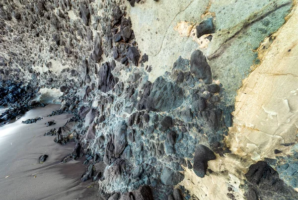 Volcanic Rocks, Beach of Mnsul, Cabo de Gata-Nijar Natural Park, UNESCO Biosphere Reserve, Hot Desert Climate Region, Almeria, Andalucia, Spain, Europe